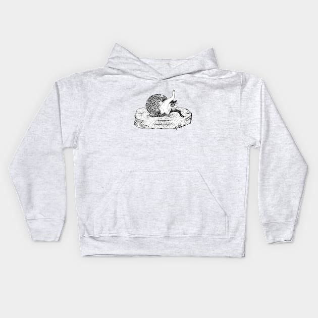 Cat Yoga Kids Hoodie by AlyStabz